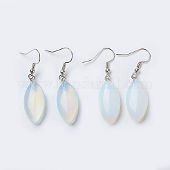 Boucles d'oreilles pierres précieuses pendentif naturelles et synthétiques&nbsp;EJEW-F162-F
