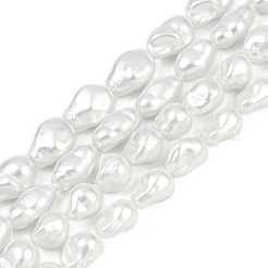 Brins de perles imitation perle en porcelaine électrolytique&nbsp;BSHE-Z009-02B