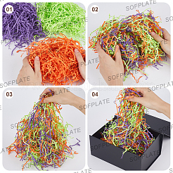 3 Satz 3 Farben Halloween-Papierschnitzel-Füllmaterial&nbsp;OCOR-SP0001-06A