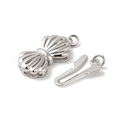 Rhodinierte 925-Sterlingsilber-Kastenverschlüsse&nbsp;STER-G038-17P