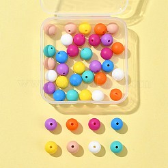 40 Stück 8 Farben Lebensmittelqualität umweltfreundliche Silikon-Fokalperlen&nbsp;SIL-FS0001-20