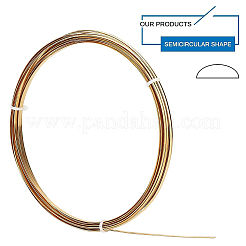Fil de laiton demi-rond pour la fabrication de bijoux&nbsp;CWIR-WH0003-02