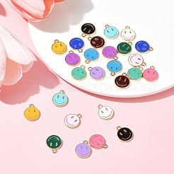 26pcs 13 Farben Legierung Emaille Charms&nbsp;ENAM-FS0001-88