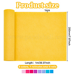 8 Rolle 8 Farben Polyesterfilzstoff&nbsp;DIY-BC0010-04B