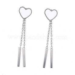 Orecchini a nappa con catena in acciaio inossidabile 304&nbsp;EJEW-I248-36