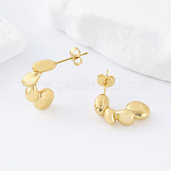 Pendientes de acero inoxidable 304 en forma de C para mujer&nbsp;ZI4209