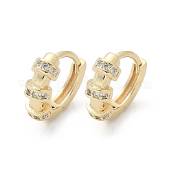 Orecchini a cerchio in ottone chiaro con zirconi cubici&nbsp;EJEW-Q014-25G
