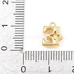Latón micro pavimenta claro cubic zirconia encantos&nbsp;LS-KK-Z151-18G-E
