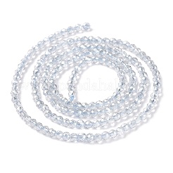 Transparentes cuentas de vidrio electroplate hebras&nbsp;GLAA-H021-01A-PL03