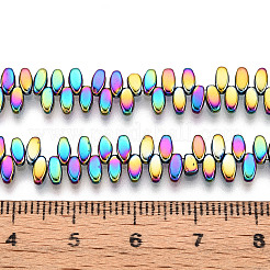 Fili di perline di ematite sintetica non magnetica elettrolitica&nbsp;G-T139-65A