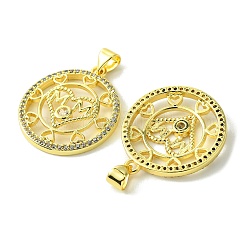 Colgantes de circonita cúbica con micropavé de latón para el día de la madre&nbsp;KK-H472-07G-05