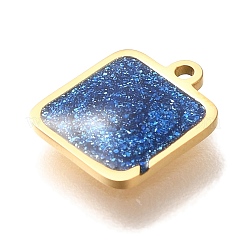 Ionenplattierung (IP) 304 Edelstahl Pailletten Emaille Charms&nbsp;STAS-P371-076G