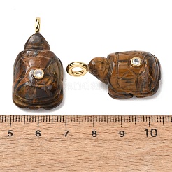 Pendentifs sculptés en œil de tigre naturel&nbsp;G-H357-03G-08