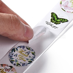 8 selbstklebende Papieraufkleber mit Schmetterlingsmuster und runden Punkten&nbsp;X-DIY-A042-13A