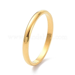 Anello da dito a cupola liscia lucida da 2 mm per ragazze donne&nbsp;RJEW-C012-05C-G