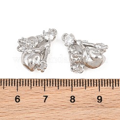 Pendentifs en laiton zircon cubique transparent&nbsp;KK-CBA6818-05P