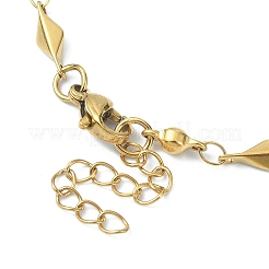 Bracelets à maillons losanges en acier inoxydable 304 avec placage ionique (IP) pour femmes&nbsp;BJEW-D023-01G