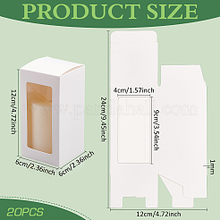 Bonbonschachteln aus Papier mit transparentem PVC-Fenster&nbsp;LS-CON-WH0097-07A-01A
