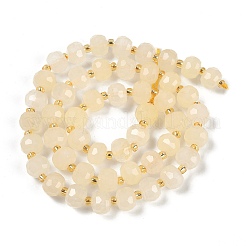 Naturels teints en blanc perles de jade brins&nbsp;G-H057-A20-02