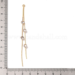 Grandi pendenti in ottone con micro pavé di zirconi chiari&nbsp;KK-G510-19G