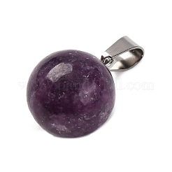 Pendenti rotondi in lepidolite naturale&nbsp;G-Q434-20