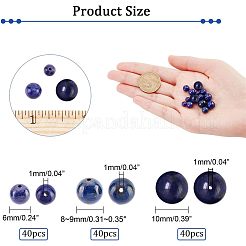 120 Stück 3 Stile natürliche Lapislazuli-Perlenstränge&nbsp;G-NB0003-68