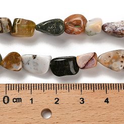 Natur Ozean Jaspis Perlen Stränge&nbsp;G-P497-01E-90B
