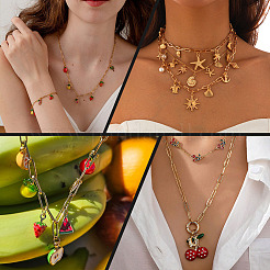 18 collier chaîne trombone en acier inoxydable 667&nbsp;NJEW-ME0001-08