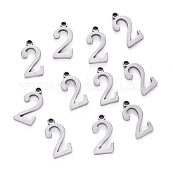 Breloques en acier inoxydable 201 résistantes au ternissement&nbsp;STAS-R108-02