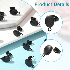 50 pieza de accesorios para pendientes de acero inoxidable 304 con revestimiento iónico (IP)&nbsp;STAS-BBC0007-47