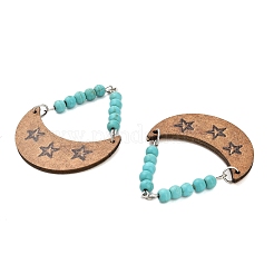 Pendentifs en turquoise synthétique et bois de peuplier&nbsp;FIND-Z048-05