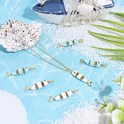 6 pendentif en laiton bicolore serti de micro-pavés de zircone cubique&nbsp;KK-BBC0028-95