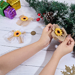 15 stücke 3 arten bowknot & sunflower leinen kostüm zubehör&nbsp;DIY-PH0034-20