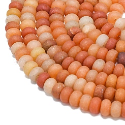 Chapelets de perles en aventurine rouge naturelle&nbsp;G-P575-A02-8x5mm-05