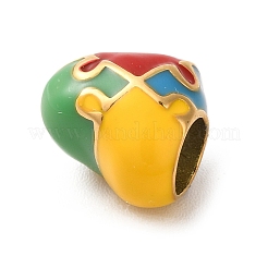 Ionenplattierung (IP) 304 Edelstahl Emaille europäischen Perlen&nbsp;STAS-G308-25G