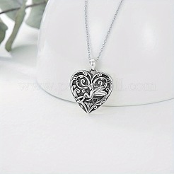 Colliers pendentifs en forme de cœur féerique vintage en alliage gaufré pour femmes&nbsp;WGC7509-01
