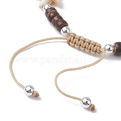 Braccialetti di perle intrecciate di cocco&nbsp;BJEW-JB10078-01