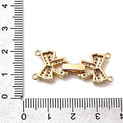 Messing Micro Pave klare Zirkonia Falte über Verschlüsse&nbsp;KK-C075-29G