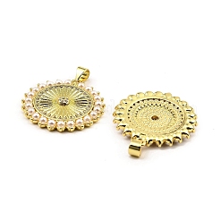 Colgantes de latón chapado en oro real de 18k&nbsp;KK-B077-13G