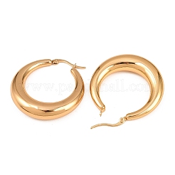 Orecchini a cerchio in acciaio inossidabile 304 placcati ioni (ip)&nbsp;X-EJEW-O096-45G