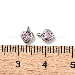 Anhänger aus 304 Edelstahl mit Mikropflaster und Zirkonia&nbsp;STAS-L022-396A-P