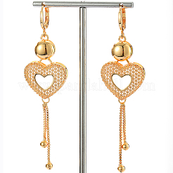 Pendientes de aro de latón con borlas en forma de corazón&nbsp;JA5879