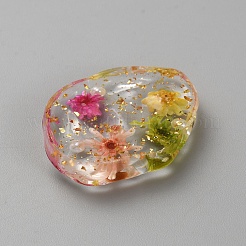 Résine transparente avec pendentifs fleurs séchées&nbsp;RESI-TAC0018-37B