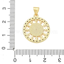 Colgantes religiosos con cruz de latón y circonitas cúbicas transparentes micro pavé&nbsp;CU-CBA83A6-03E-G02