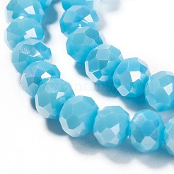 Chapelets de perles en verre électroplaqué&nbsp;EGLA-X0007-01E-6mm