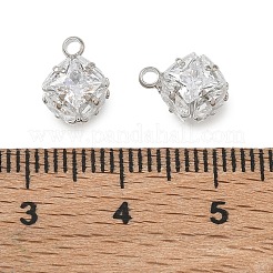 Messingpflaster klare Zirkonia Charms&nbsp;CU-CBAD360-08P-02