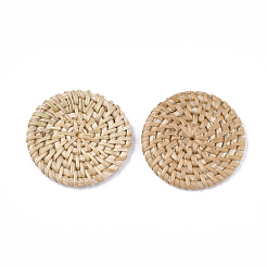 Handgefertigte geflochtene Perlen aus Rohrgeflecht / Rattan&nbsp;WOVE-T006-128B