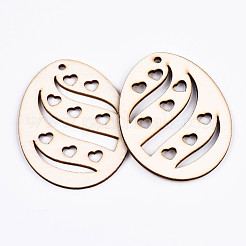 Grands pendentifs en bois naturel non teint&nbsp;WOOD-S058-008