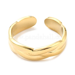 Bague ouverte en acier inoxydable 304 pour femme&nbsp;RJEW-C016-19G