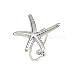 Anillos de puño abiertos ajustables de acero inoxidable 304 para mujer&nbsp;RJEW-K303-01P